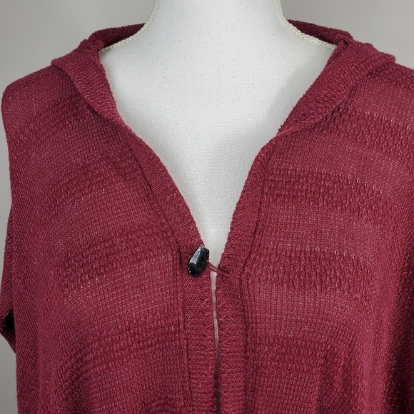 American Eagle Drape Hoodie Cardigan Hi Low Hem - Picture 3 of 13